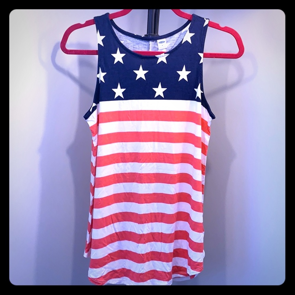 American flag tank top